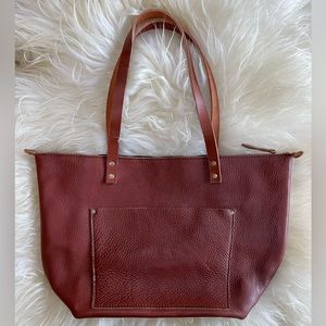 Portland Leather Goods Large Zip Tote in Sedona
